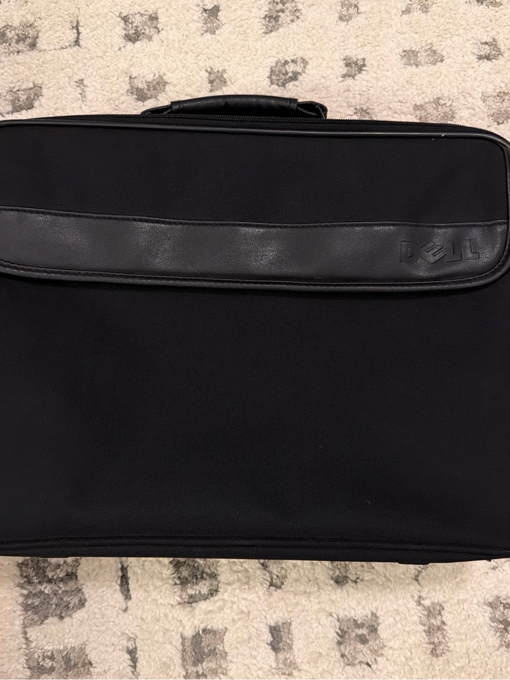 Dell Black Laptop Vintage Briefcase Bag with Top Handle